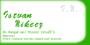 istvan mikecz business card